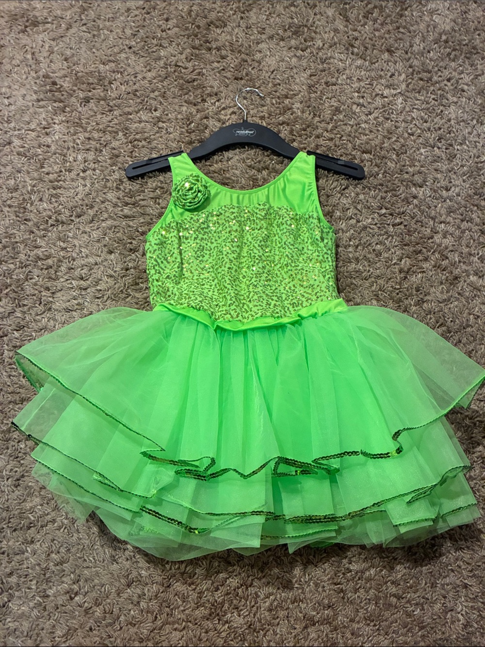 Bright Green Kids Dance Costume